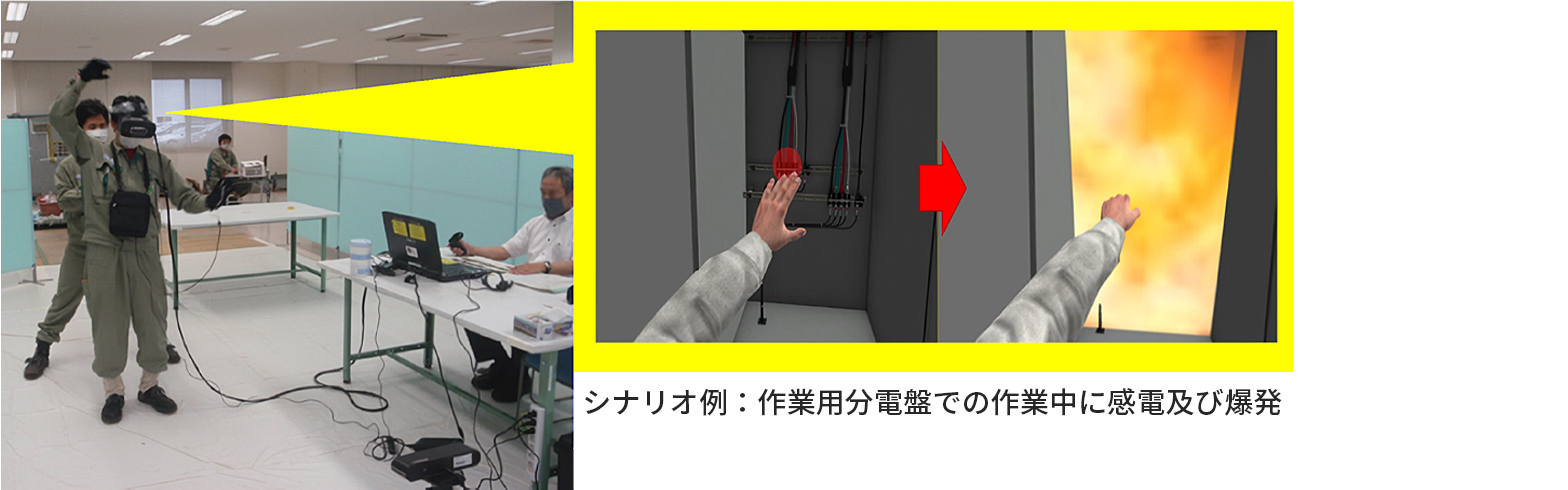 シナリオ例：作業用分電盤での作業中に感電及び爆発